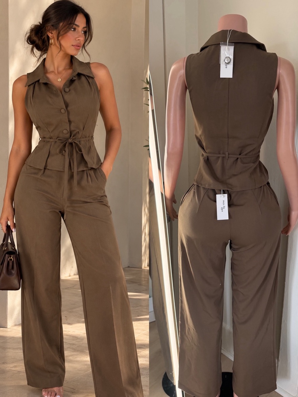 Brown 2 pc set